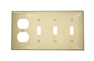 Leviton 80743-I Combination Wallplate Standard Size 4 Gang Thermoplastic Replacement MPN