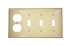 Leviton 80743-I Combination Wallplate Standard Size 4 Gang Thermoplastic Replacement MPN