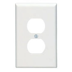 Leviton 80503-T 1-Gang Duplex Device Receptacle Wallplate Midway Size Light Almond