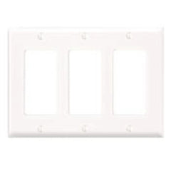 Leviton 80411-N 3-Gang Standard Size Thermoplastic Nylon Brown GFCI Device Mount Decora Wallplate