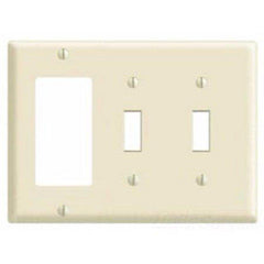 Leviton 80745-W 3-Gang Combination Wall Plate 2-Toggle 1-Decora/GFCI Combination