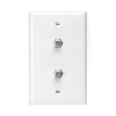 Leviton 80782-W Standard Video Wall Jack, F X F, White