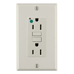 Leviton GFNT1-HGT SmartlockPro Slim Self-Test GFCI Receptacle 125 Volt 15 Amp 20A Feed-Through