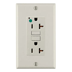 Leviton GFNT2-HGT SmartlockPro Slim Self-Test GFCI Receptacle 20 Amp 125 Volt NEMA 5-20R