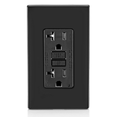 Leviton AFTR2-E SmartlockPro Outlet Branch Circuit Arc-Fault Circuit Interrupter Receptacle 20-Amp 125 Volt Black