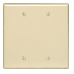 Leviton PJ23-GY 2-Gang No Blank Wallplate Midway Size Gray