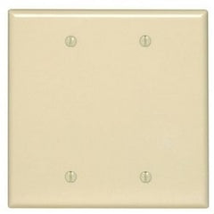 Leviton PJ23-E Wallplate, Midway, 2-Gang, Box Mount, Thermoplastic Nylon, Black