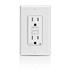 Leviton AFTR1-I AFCI Receptacle Duplex With LED Indicator 125 VAC 15 Amp