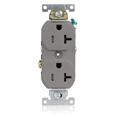 Leviton TBR20-GY 20A-125V TR COMM RCPT