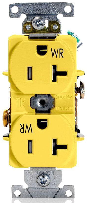 Leviton TWR20-Y 20A-125V T&WR COMM RCPT