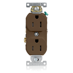 Leviton TBR15 Duplex Receptacle 15 Amp 125 Volt NEMA 5-15R