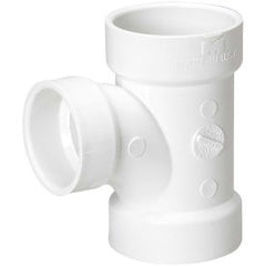 Mueller 05764 Streamline Reducing Sanitary Tee, 3 x 3 x 1-1/2 in, Hub, SCH 40/STD