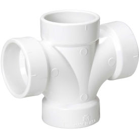 Mueller 05815 Streamline Double Sanitary Tee 4 in SCH 40/STD PVC