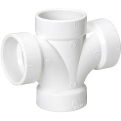 Mueller 05814 Streamline Double Sanitary Tee 3 in Hub SCH 40/STD PVC