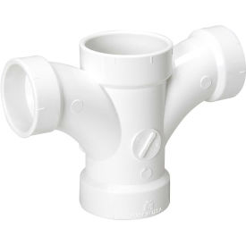 Mueller 05249 Streamline Double Fixture Pipe Tee 3 in SCH 40/STD PVC