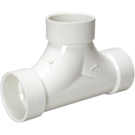 Mueller 05238 Streamline 2-Way Cleanout Tee 4 in Hub SCH 40/STD PVC