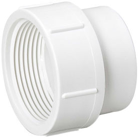 Mueller 05925 Streamline Cleanout Adapter, 4 in, Spigot x FNPT, SCH 40/STD, PVC