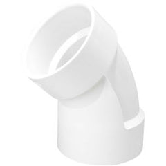 Mueller 05888 Streamline 45 deg Pipe Elbow 4 in SCH 40/STD PVC