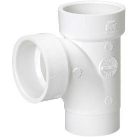 Mueller 06120 Streamline Sanitary Street Tee 4 in Spigot x Hub SCH 40/STD