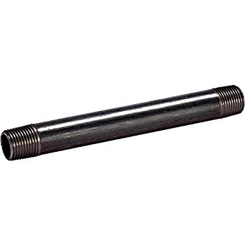 B&K 581-045 Pipe Nipple, 1/4 in x 4-1/2 in L NPT, Carbon Steel, Black, SCH 40/STD