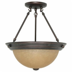 SATCO 60-1259 NUVO by SATCO Dome Medium Transitional Ceiling Light 120 VAC 2 A19 Incandescent Lamp