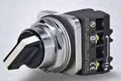 Siemens 52SA2CABA1P 30 mm 600 VAC 3-Position 1NO 1NC White Metal Bezel Maintained Non-Illuminated Selector Switch