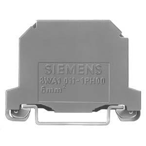 Siemens 8WA10111PH00 Grounding Single Tier Terminal Block, 800 VAC, 41 A, 14 to 8 AWG Wire, DIN Rail Mount