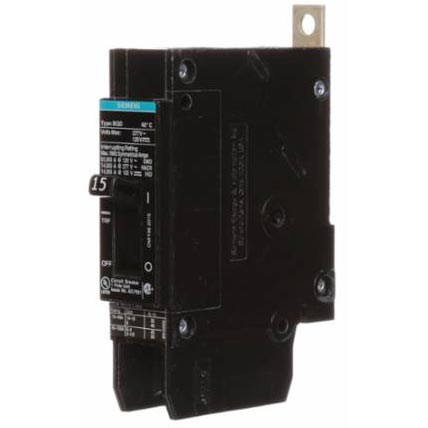 Siemens BQD115 1-Pole 15 Amp 277 VAC 14 kA Circuit Breaker