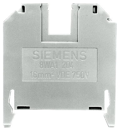 Siemens 8WA1204 Size 16 Beige Thermoplastic Through-Type Screw Terminal Block