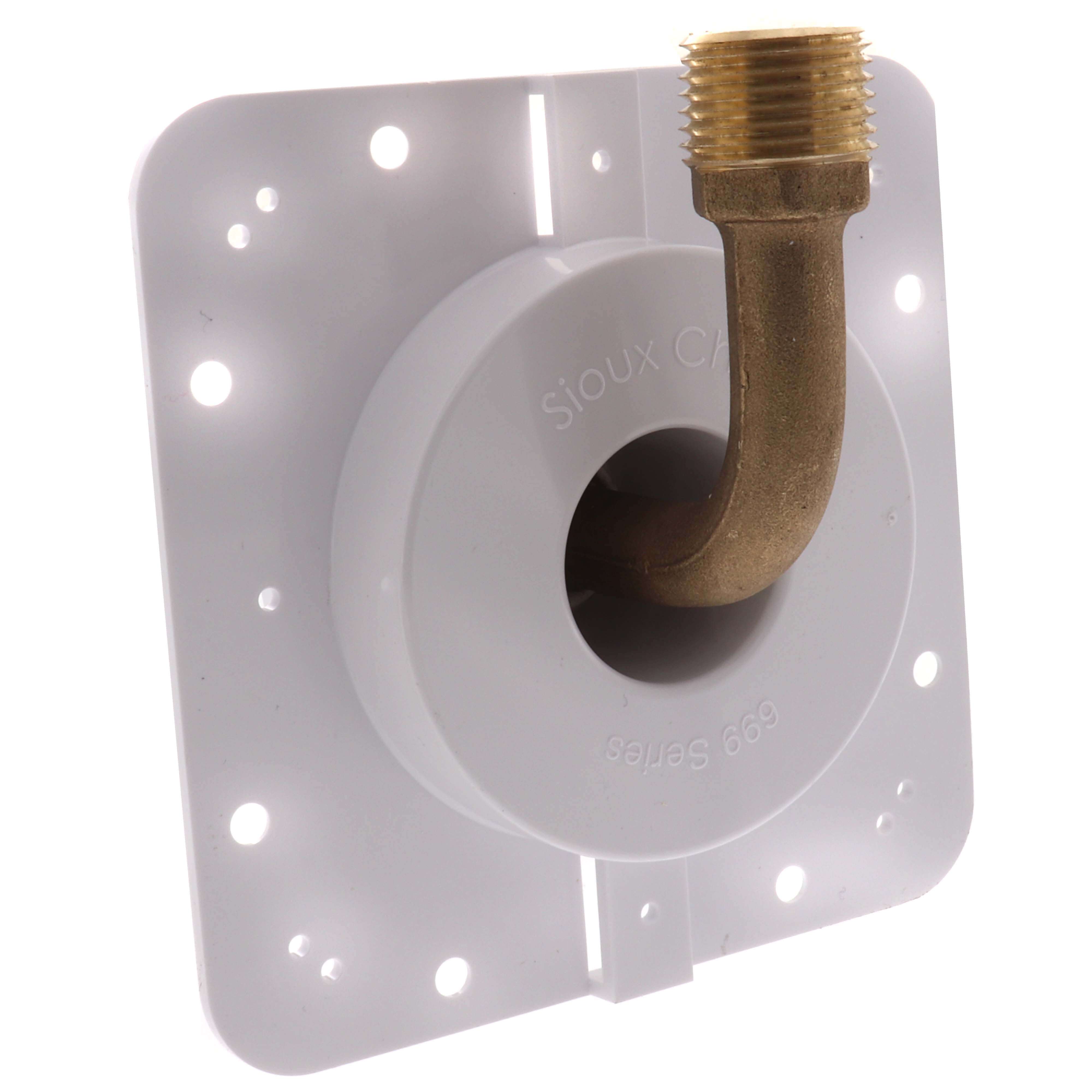 Sioux Chief 699-A1-MR OmegaPlate Single 3/8 in Shut-Off Valve Outlet Plate, 1/2 in MIP/F.SWT Connection