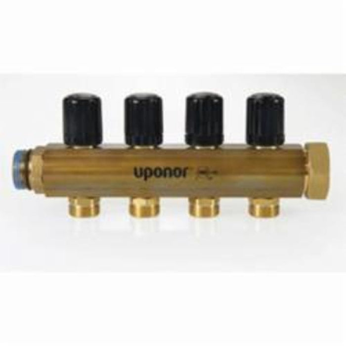 Uponor A2663223 Return Manifold With Isolation Valve (3) Brass