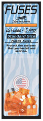 Zebra HVAC ZFP05 5 A Plastic Fast-Acting Fuse 25 per Pack