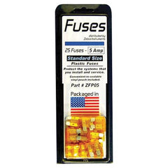 Zebra HVAC ZFP05 5 A Plastic Fast-Acting Fuse 25 per Pack