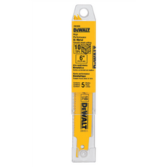 DeWalt DW4806 Multi-Material Reciprocating Saw Blades 6 Inch 10 TPI