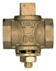 AY McDonald 4215-190 10596 Flat Tee Head Plug Valve with Check 1/2 in FNPT