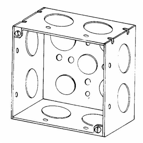 Appleton 4SD-1 Square Box Steel 30.3 cu-in 13 Outlets 13 Knockouts