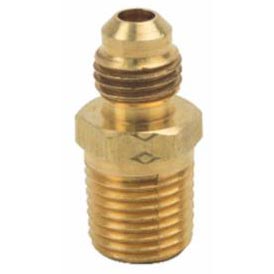 BrassCraft 48-4-4 48 Series 45 deg Adapter, 1/4 in, Flare x MNPT, Brass