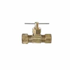 BrassCraft NV105-6X Straight Needle Valve, 3/8 in Nominal, Compression Stop End Style, Brass Body