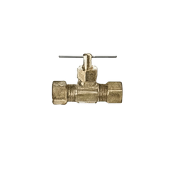 BrassCraft NV105-6X Straight Needle Valve, 3/8 in Nominal, Compression Stop End Style, Brass Body