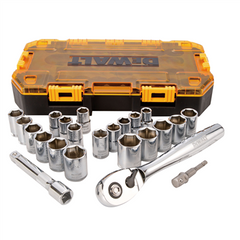 DeWalt DWMT73813 23 Pieces Chrome Socket Set 1/2 drive DWMT73813