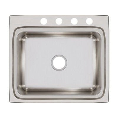 Elkay LR25224 Gourmet Kitchen Sink, Stainless Steel, Drop-In, 25 in x 22 in x 8-1/8 in