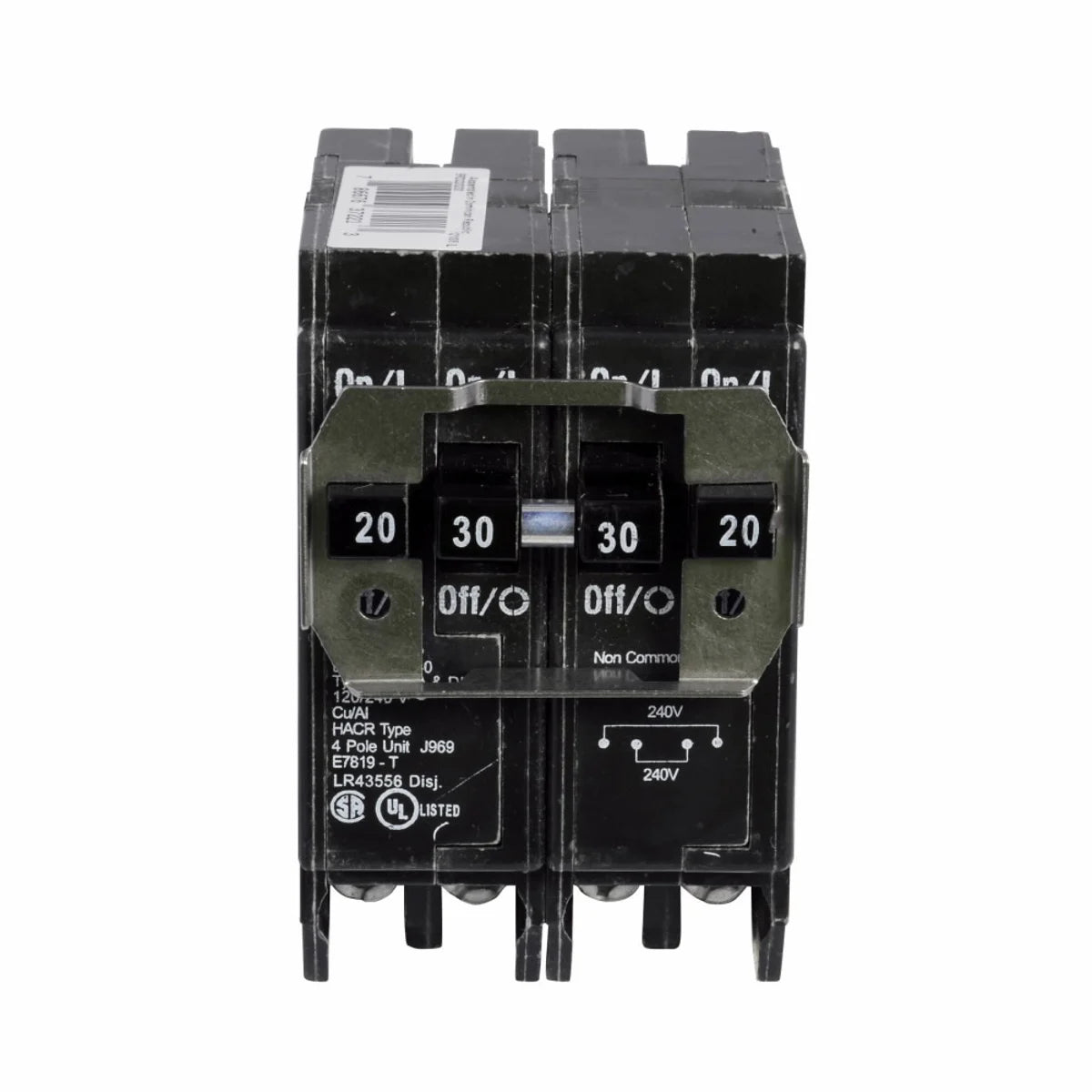 Eaton BRD230250 BR Thermal Magnetic Circuit Breaker, 120/240 VAC (Quad) Replacement MPN