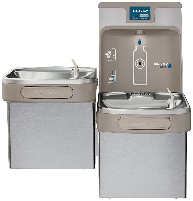 Elkay LZSTL8WSSP Enhanced Ezh2o Bottle Filling Station & Versatile Bi-Level Cooler 8 GPH