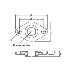 Grundfos 539615 1-1/2 in Bronze Pump Flange