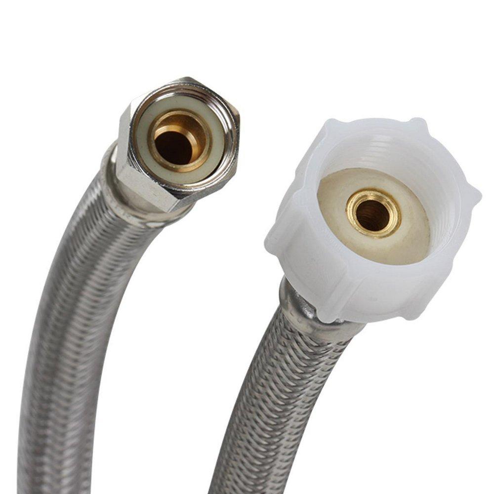 Fluidmaster PRO1T16 Toilet Connector with Plastic Nut 3/8 x 7/8 in Compression x Ballcock 16 in