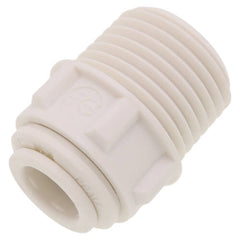 John Guest PP011224W 3/8 x 1/2 in. OD Tube x NPTF Polypropylene Adapter