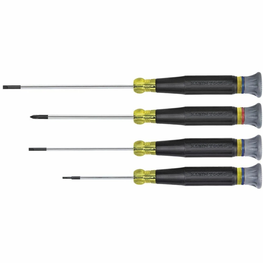 Klein 85613 Screwdriver Set, Electronics Slotted and Phillips, 4-Piece