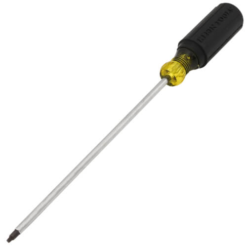 Klein 666 #2 Square Recess Screwdriver, 8-Inch Shank