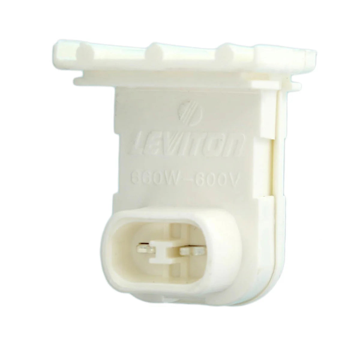 Leviton 13551-NW Horizontal Fluorescent Lampholder 600 Volt 660 Watt Pedestal Slide-On Mount White