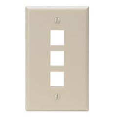 Leviton 41080-3IP Quickport 3-Socket Faceplate